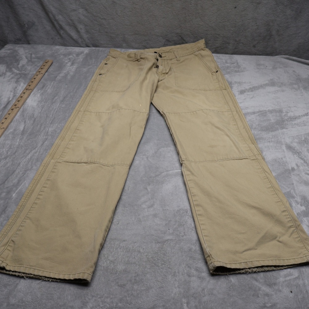 Patagonia Shop Pants Mens 32x32 Beige Canvas Double Knee Rugged Utility Work VTG